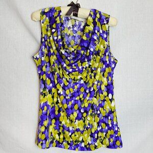 Kasper Drape Neck Sleeveless Top